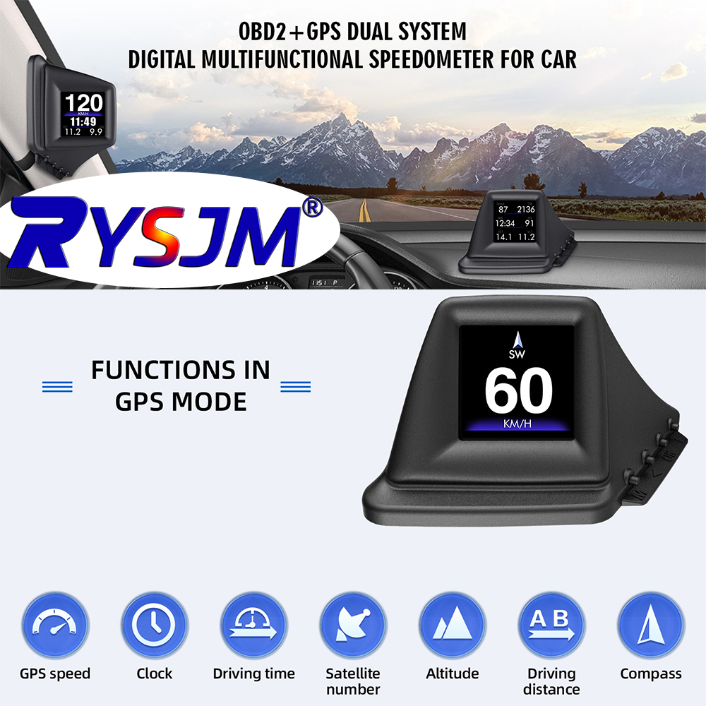 Electronics Gadgets And Accessories - OBD2+GPS Multi-function HUD Gadget On-board Computer