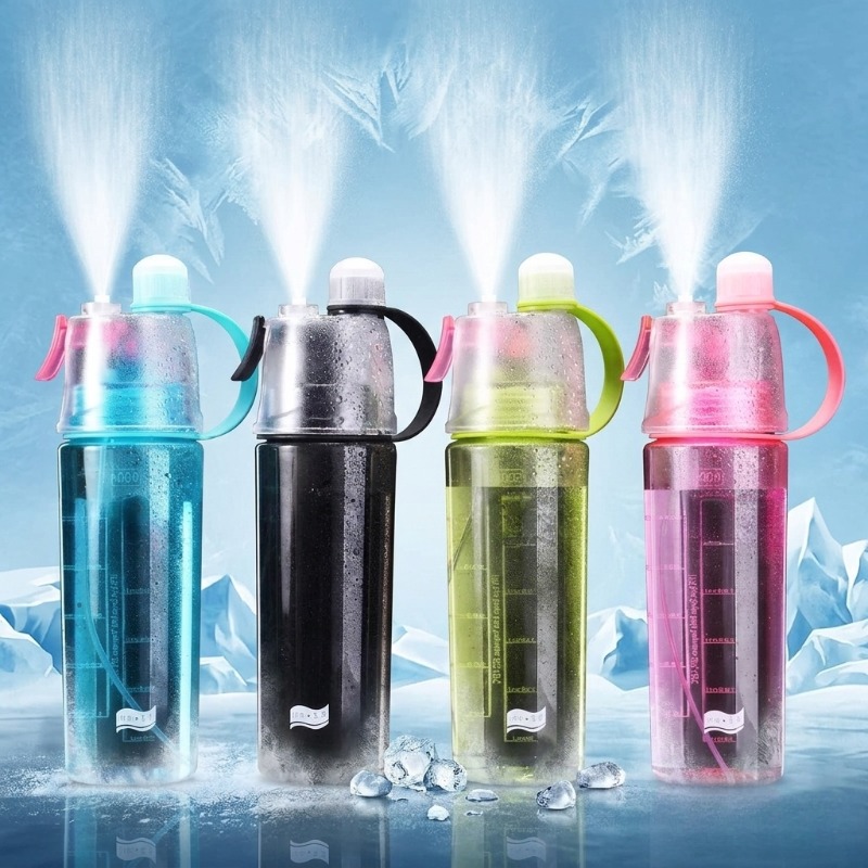 Smart Water Bottle Tracker - 2 in 1 Spray Water Bottle