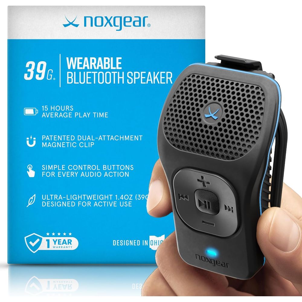 Bluetooth Speaker Waterproof - Portable 39g Bluetooth Speaker, Magnetic Clip-On,