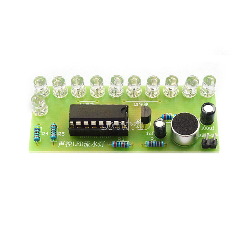 Diy Electronics Gadgets - CD4017 Voice Control LED Water Light