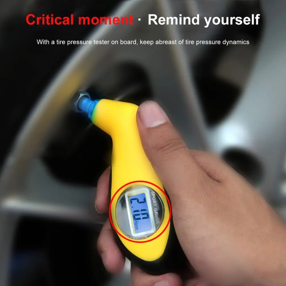 Electronics Gadgets For Car - LCD Electronic Tire Pressure Gauge Meter