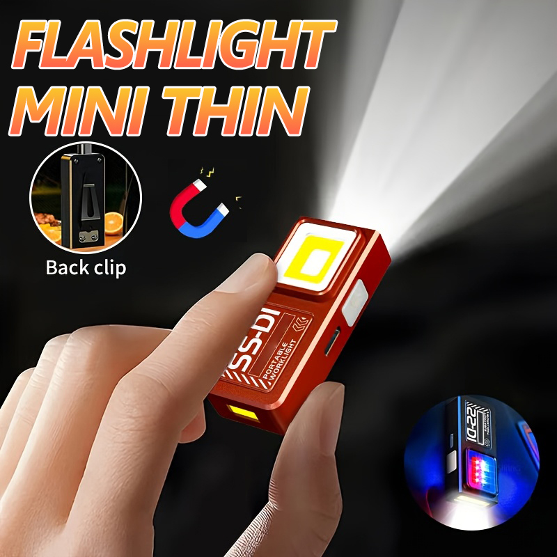 Mini Electronics Gadgets - Mini COB LED Flashlight Rechargeable Portable