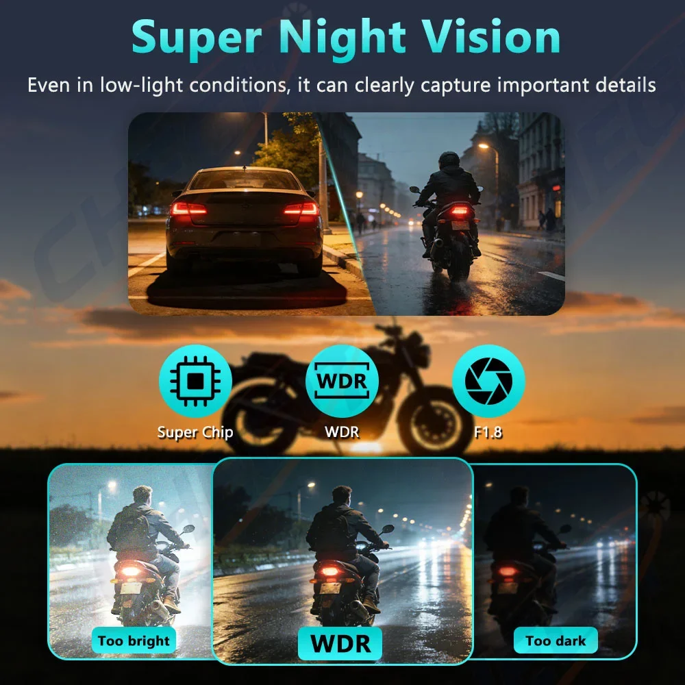 Motorcycle DVR 2K HD WiFi With – Compact Camera Mirrorless Bewertung und Preis