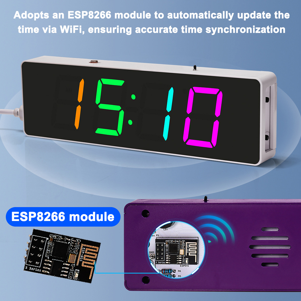 ESP8266 IoT Colorful WiFi Cloc – Diy Electronics Gadgets Bewertung und Preis