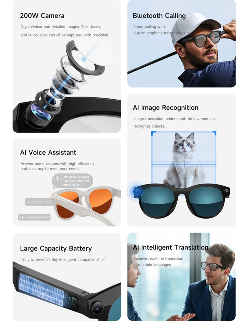Lenovo Smart AI Glasses 1200MP – Smart Glasses Ar Bewertung und Preis