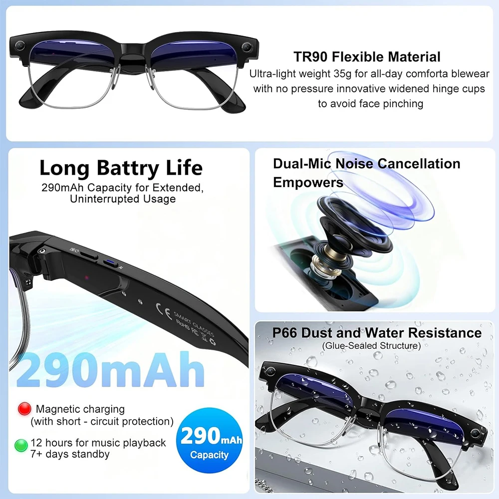 4K Smart AI Glasses 8MP Camera – Smart Glasses Ar Bewertung und Preis