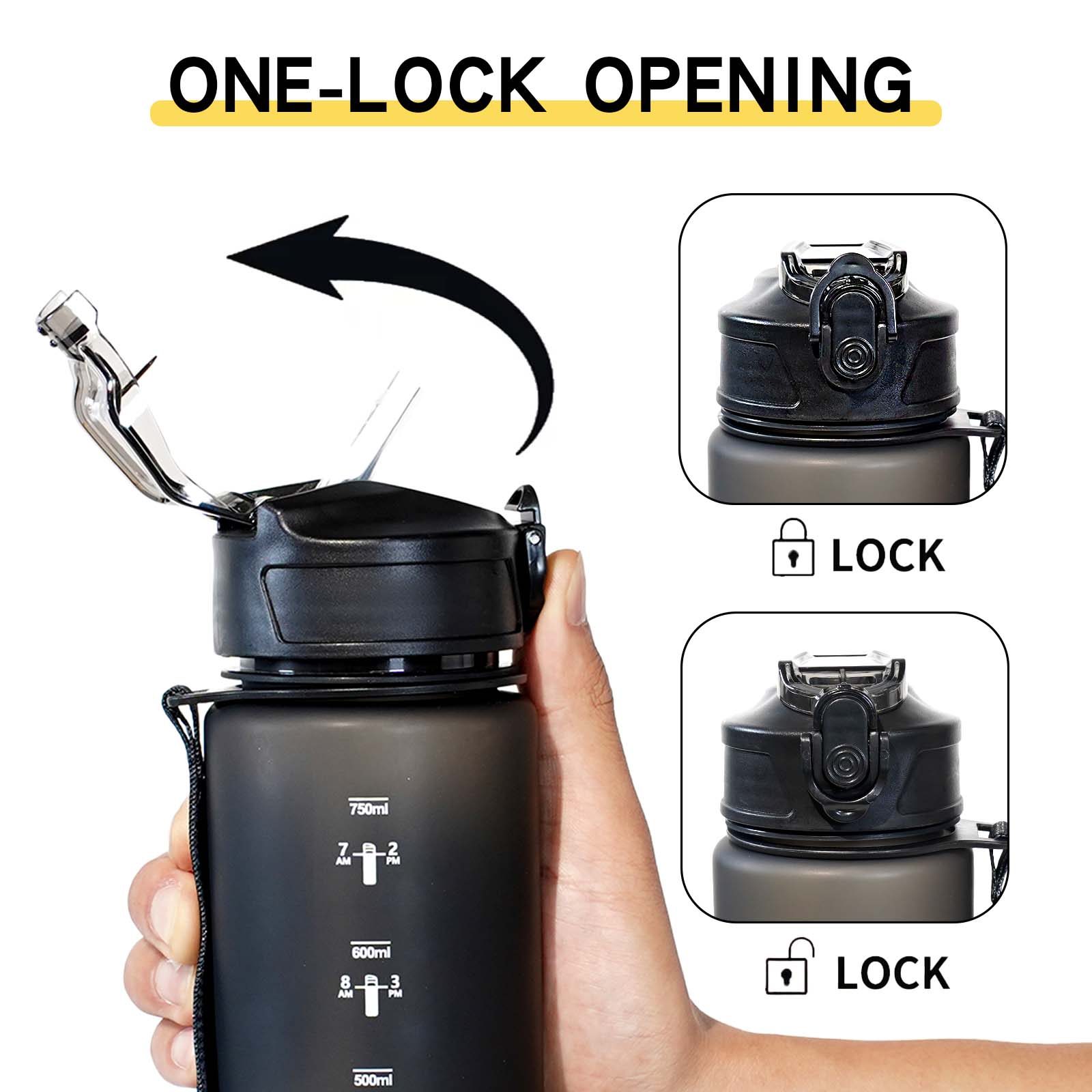 750ml Sports Water Bottle for  – Smart Water Bottle Tracker Bewertung und Preis