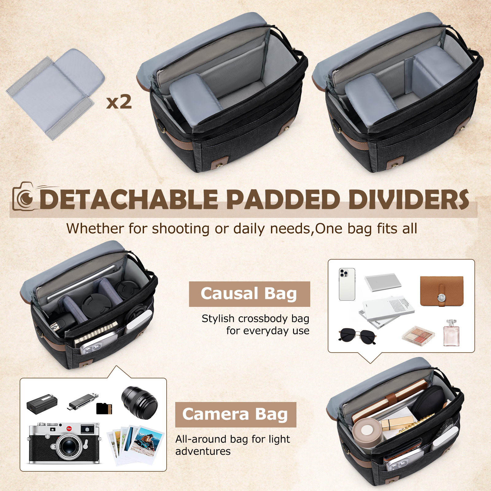 RAINSMORE Canvas Camera Bag DS – Compact Camera Mirrorless Bewertung und Preis