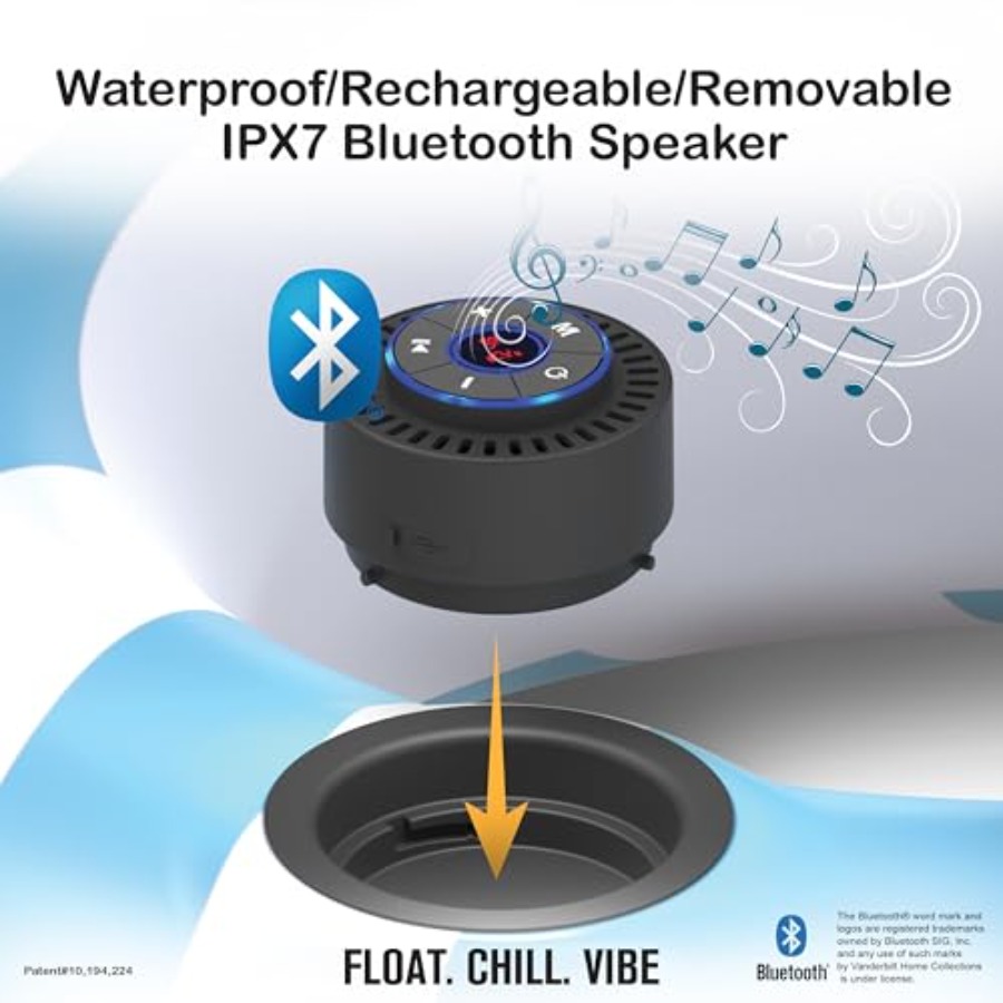 Inflatable Pool Lounger with B – Bluetooth Speaker Waterproof Bewertung und Preis