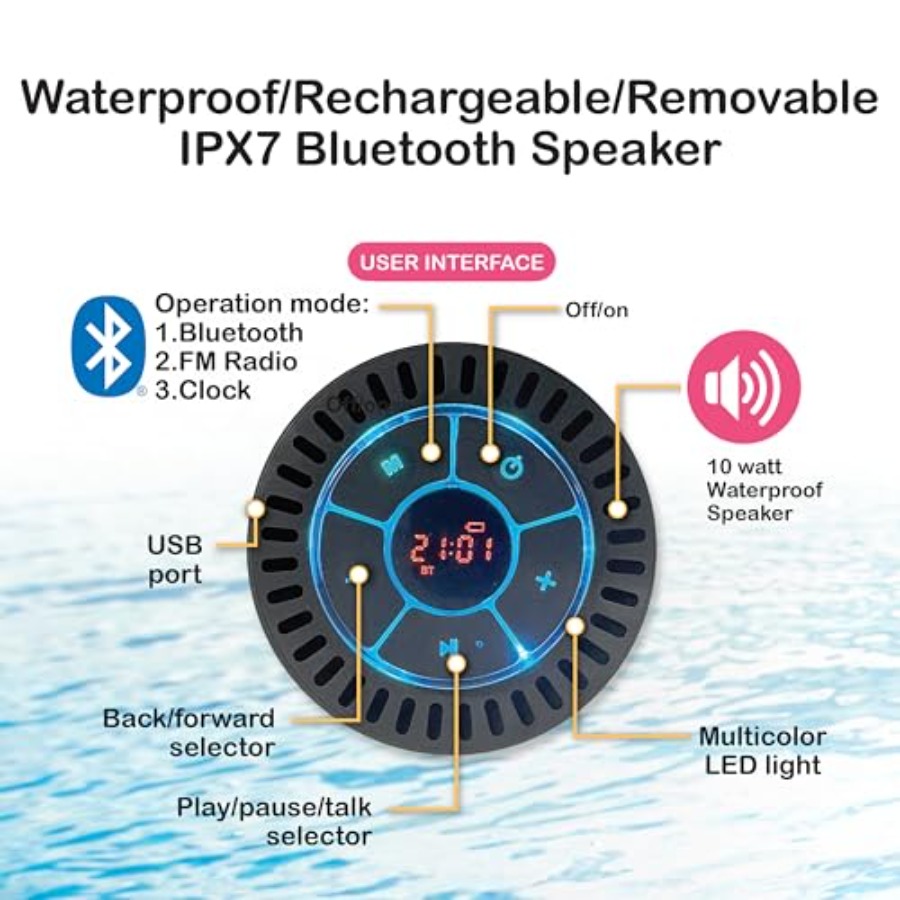 Inflatable Pool Lounger with B – Bluetooth Speaker Waterproof Bewertung und Preis