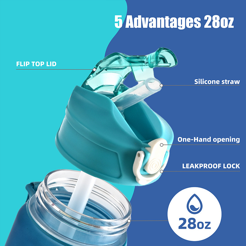 1PCS 800ML Large Capacity Spor – Smart Water Bottle Tracker Bewertung und Preis