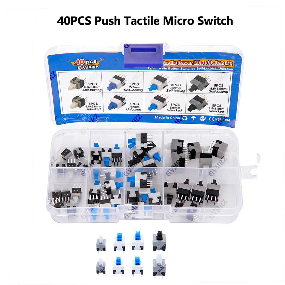 40PCS 8Values Push Tactile Mic – Diy Electronics Gadgets Bewertung und Preis