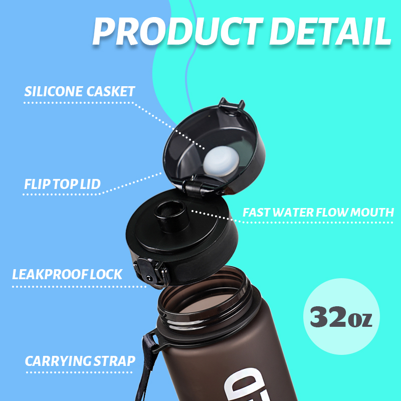 1pc 1000ml large capacity tran – Smart Water Bottle Tracker Bewertung und Preis