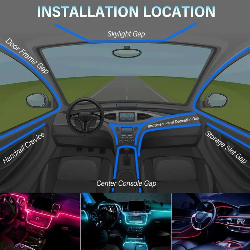 Car RGB Ambient LED Light Stri – Electronics Gadgets For Car Bewertung und Preis