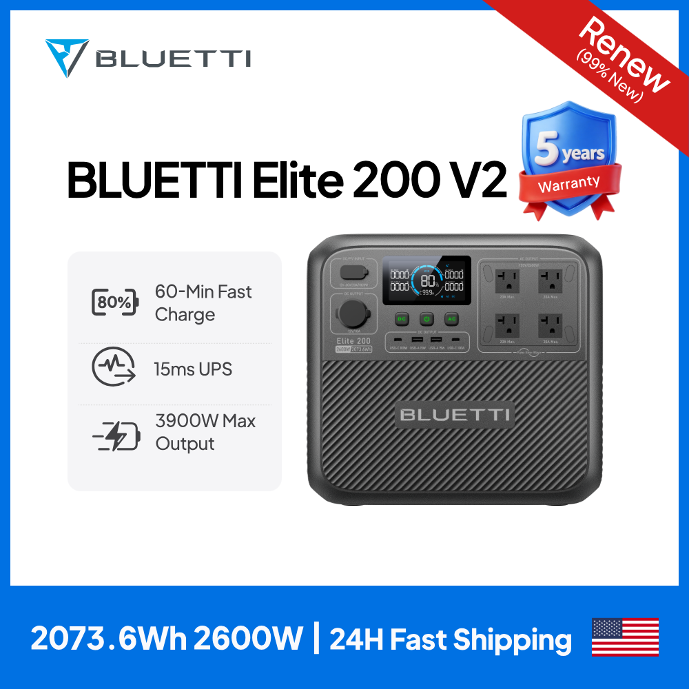 【Renew】BLUETTI Elite 200 V2 Po – Solar Powered Charger Bewertung und Preis