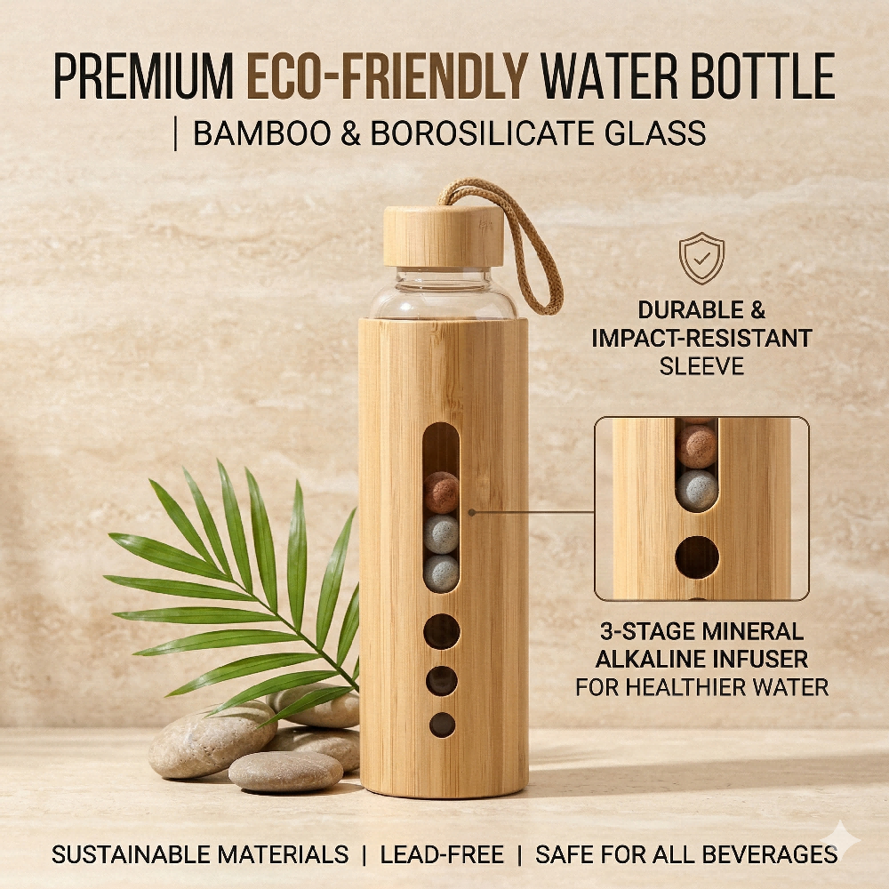 550ML Borosilicate Glass Water – Smart Water Bottle Tracker Bewertung und Preis